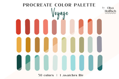 Bright Procreate Palette. Cute Retro Color Swatches Product Image 1