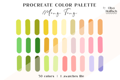 Bright Procreate Palette. Cheerful Tropical Color Swatches Product Image 1