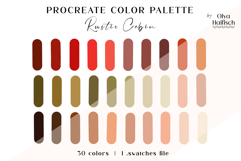 Earthy Procreate Palette. Deep Rustic Color Swatches Product Image 1