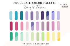Whimsical Procreate Palette. Mystical Purple Color Swatches Product Image 1