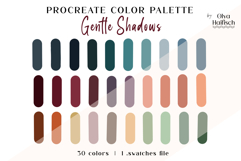 Dark Procreate Palette. Deep Gloomy Procreate Swatches Product Image 1