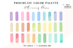 Soft Procreate Palette. Cute Pastel Color Swatches Product Image 1