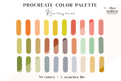 Autumn Procreate Palette. Bright Light Color Swatches Product Image 1