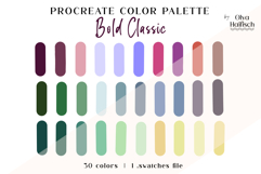 Bright Procreate Color Palette. Classic Procreate Swatches Product Image 1