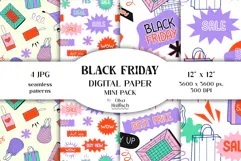 Black Friday Sale Promotion Seamless Patterns Product Image 1