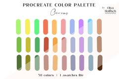 Bright Procreate Palette. Modern Cheerful Color Swatches Product Image 1
