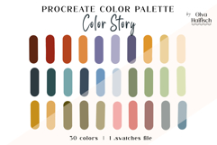 Retro Procreate Color Palette. Cute Procreate Swatches Product Image 1
