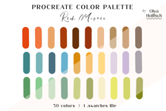 Autumn Procreate Palette. Bright Natural Color Swatches Product Image 1