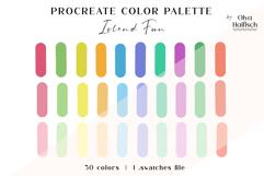 Bright Procreate Palette. Tropical Summer Color Swatches Product Image 1