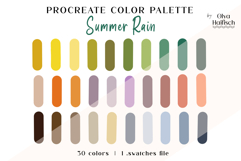 Natural Procreate Color Palette. Summer Color Swatches Product Image 1