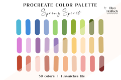 Cute Procreate Palette. Bright Spring Color Swatches Product Image 1