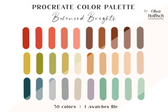 Modern Procreate Palette. Cozy Bright Color Swatches Product Image 1
