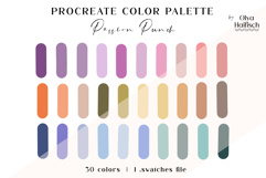 Muted Procreate Palette. Rich Retro Color Swatches Product Image 1