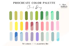 Light Procreate Palette. Fresh Bright Color Swatches Product Image 1