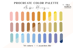 Vintage Procreate Palette. Earthy Muted Color Swatches Product Image 1