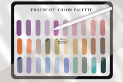 Muted Procreate Palette. Rich Retro Color Swatches Product Image 2