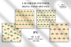 Palm Trees Digital Papers. Summer Beach Seamless Patterns Product Image 2
