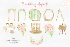 Watercolor Wedding Bundle. Floral Clipart, Wedding Arch PNG Product Image 3