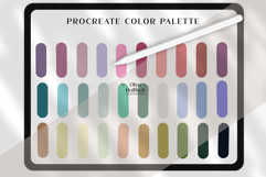 Muted Procreate Palette. Light &amp; Deep Color Swatches Product Image 2