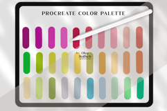 Vibrant Procreate Palette. Bright Neon Summer Color Swatches Product Image 2