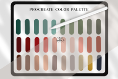 Christmas Procreate Palette. Muted Festive Color Swatches Product Image 2
