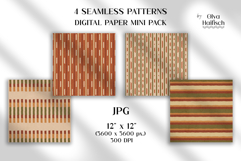 4 Cozy Geometric Digital Papers. Abstract Seamless Patterns Product Image 2