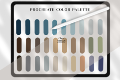 Natural Procreate Palette. Dark Sea Procreate Swatches Product Image 2