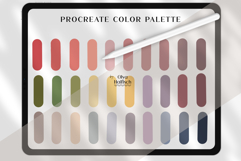 Muted Procreate Palette. Soft Dusty Rose Color Swatches Product Image 2