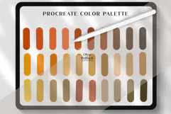 Warm Autumn Procreate Palette. Cozy Brown Color Swatches Product Image 2