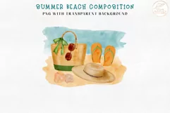 Beach Fashion Sublimation. Watercolor Summer Vacation PNG Product Image 4