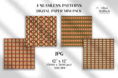 Cozy Geometric Seamless Patterns. Abstract Digital Papers Product Image 2