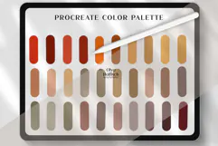 Cozy Autumn Procreate Palette. Earthy Brown Color Swatches Product Image 2
