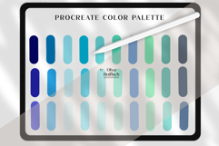 Blue Procreate Swatches. Aquatic Color Palette Product Image 2
