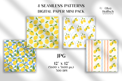Summer Lemon Digital Papers. Mediterranean Seamless Patterns Product Image 2