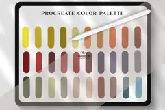 Vintage Procreate Palette. Rich Mysterious Color Swatches Product Image 2
