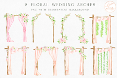 Watercolor Wedding Bundle. Floral Clipart, Wedding Arch PNG Product Image 5