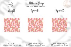 Watercolor Floral Tumbler Sublimation. Spring Tumbler Wrap Product Image 2