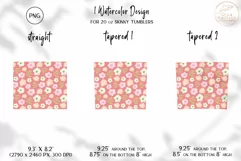 Watercolor Floral Tumbler Sublimation. Spring Tumbler Wrap Product Image 2