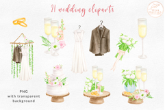 Watercolor Wedding Bundle. Floral Clipart, Wedding Arch PNG Product Image 7