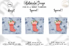 Christmas Tumbler Sublimation. Christmas Sock Tumbler Wrap Product Image 3
