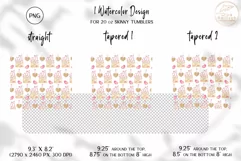Love Tumbler Sublimation Design. 20oz Tumbler Full Wrap PNG Product Image 3