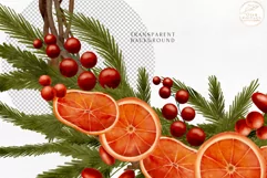 Christmas Wreath Clipart. Watercolor Fir Branches Frame PNG Product Image 3