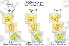 Sunflower Tumbler Sublimation. 20oz Floral Tumbler Wrap PNG Product Image 2