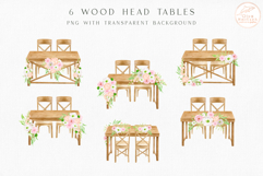 Watercolor Wedding Bundle. Floral Clipart, Wedding Arch PNG Product Image 6