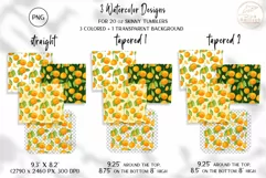 Tangerine Tumbler Sublimation. Fruit 20oz Skinny Design Product Image 3