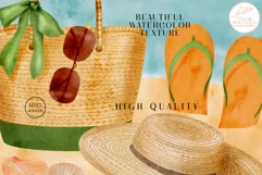 Beach Fashion Sublimation. Watercolor Summer Vacation PNG Product Image 3