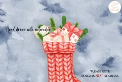 Christmas Tumbler Sublimation. Christmas Sock Tumbler Wrap Product Image 4