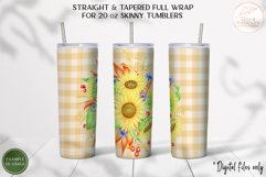 Sunflower Tumbler Sublimation. 20oz Floral Tumbler Wrap PNG Product Image 3