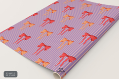 4 Cute Ribbon Bow Digital Papers. Coquette Seamless Patterns Product Image 3