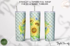 Sunflower Tumbler Sublimation. 20oz Floral Tumbler Wrap PNG Product Image 4